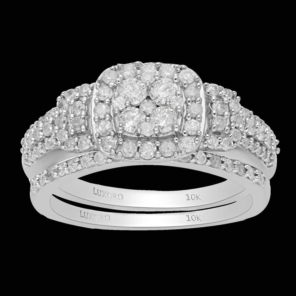 LUXORO SGL Certified 10K White Gold G-H I3 Diamond Ring (Size 7.0) 6.25 Grams 1.00 ctw image number 1