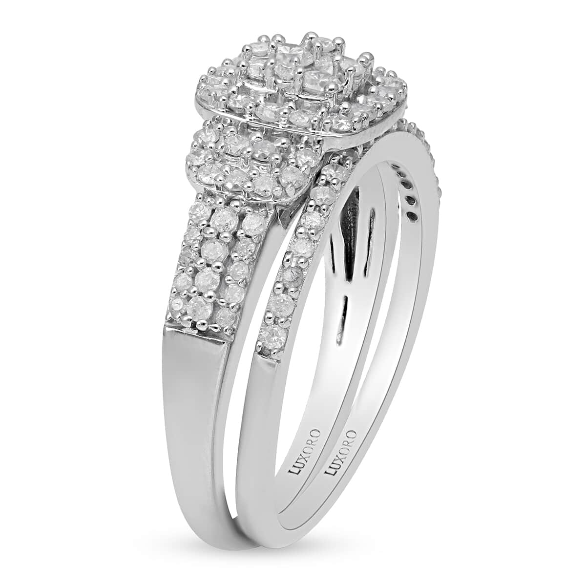 LUXORO SGL Certified 10K White Gold G-H I3 Diamond Ring (Size 7.0) 6.25 Grams 1.00 ctw image number 3