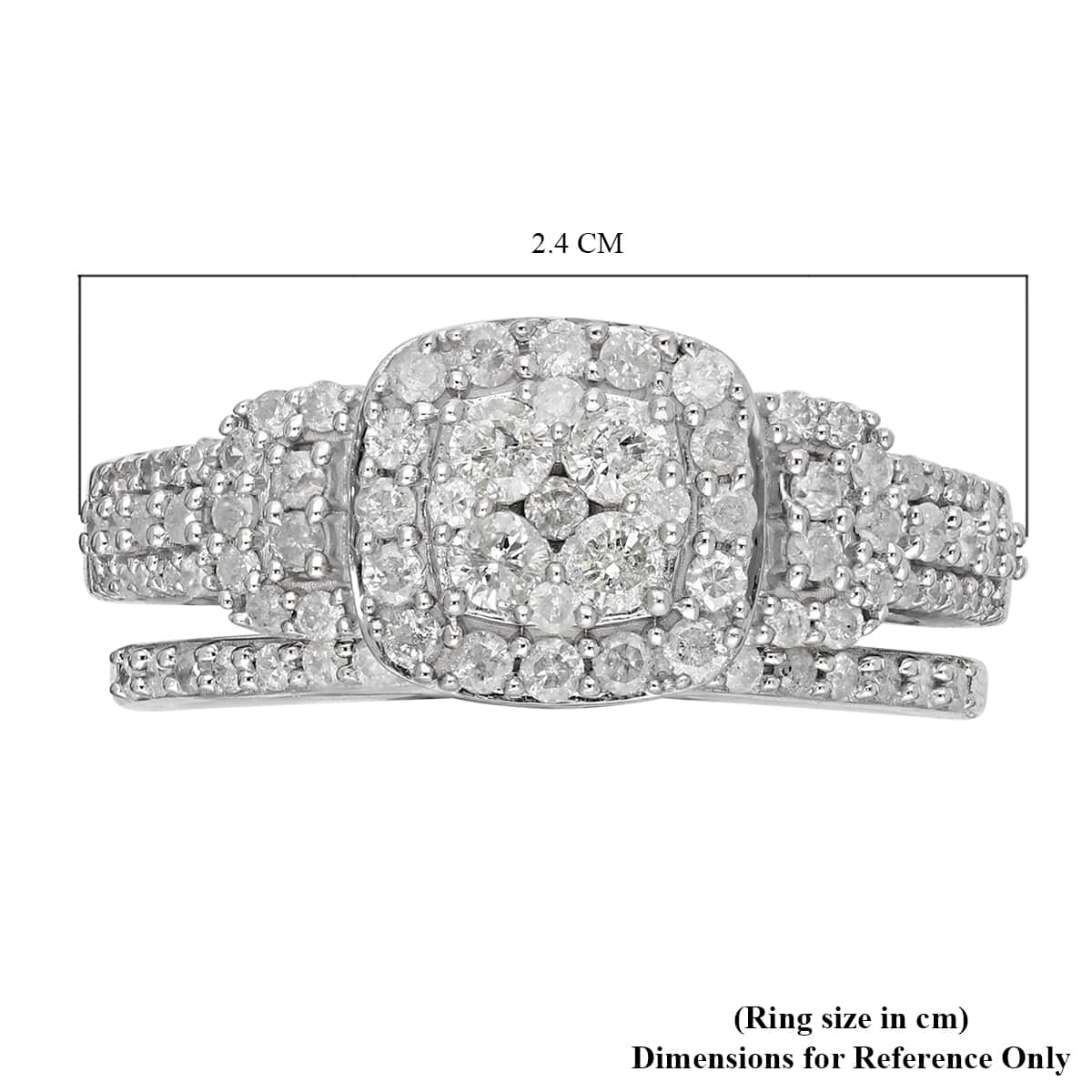 LUXORO SGL Certified 10K White Gold G-H I3 Diamond Ring (Size 7.0) 6.25 Grams 1.00 ctw image number 5
