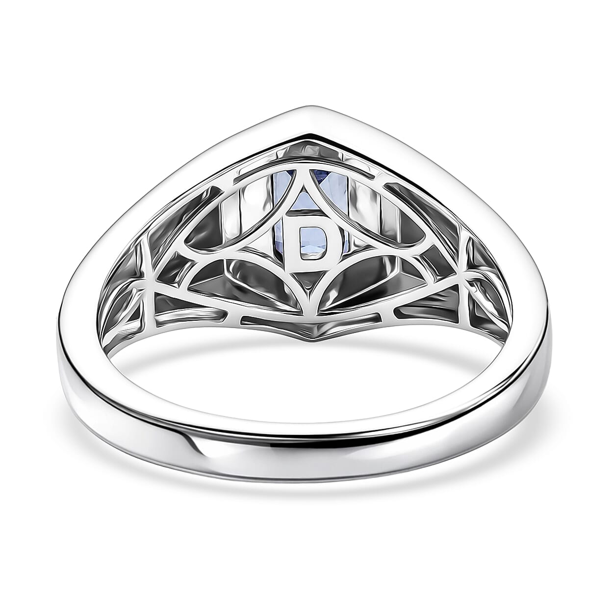 D'Joy Tanzanite 1.10 ctw Men's Ring in 18K Vermeil Yellow Gold and Rhodium Over Sterling Silver (Size 10.0)