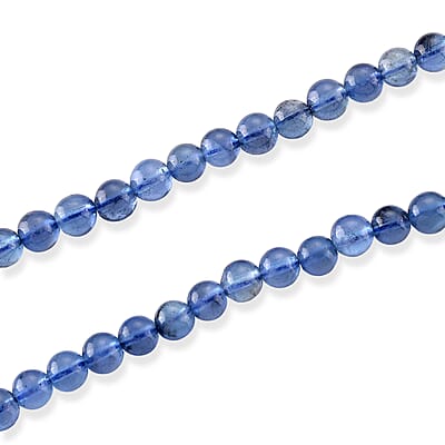 D'Joy Premium Santamaria Aquamarine 90.00 ctw Beaded Necklace in Rhodium Over Sterling Silver 18-20 Inches