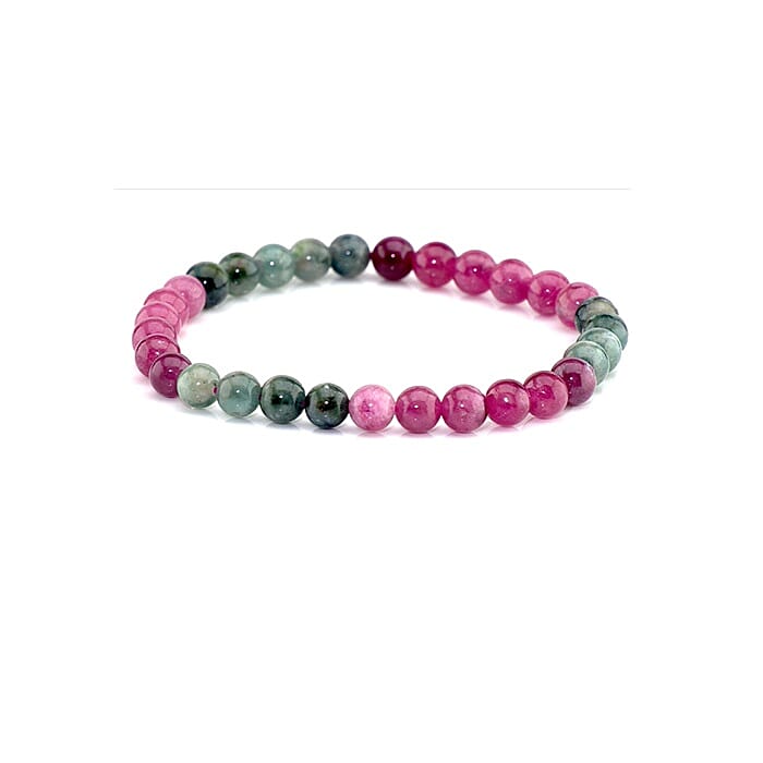 Premium Lagoon Tourmaline and Pink Tourmaline 50.00 ctw Beaded Bracelet (6.50-7In)
