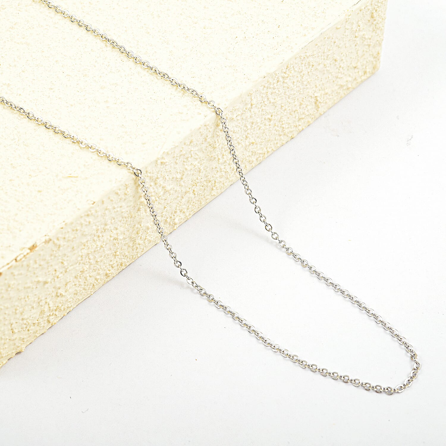 Cable Chain Necklace (Size - 24) In Stainless Steel