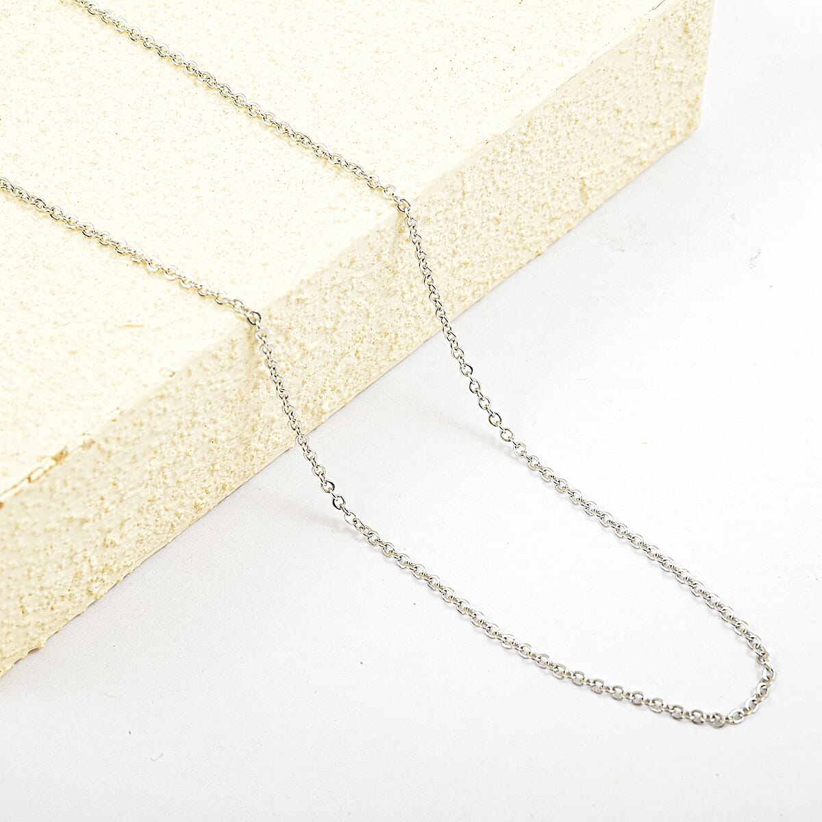 Cable Chain Necklace (Size - 24) In Stainless Steel image number 1