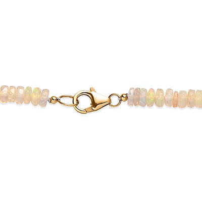 Luxoro AAA Ethiopian Welo Opal 71.60 ctw Beaded Necklace in 10K Yellow Gold 18 Inches