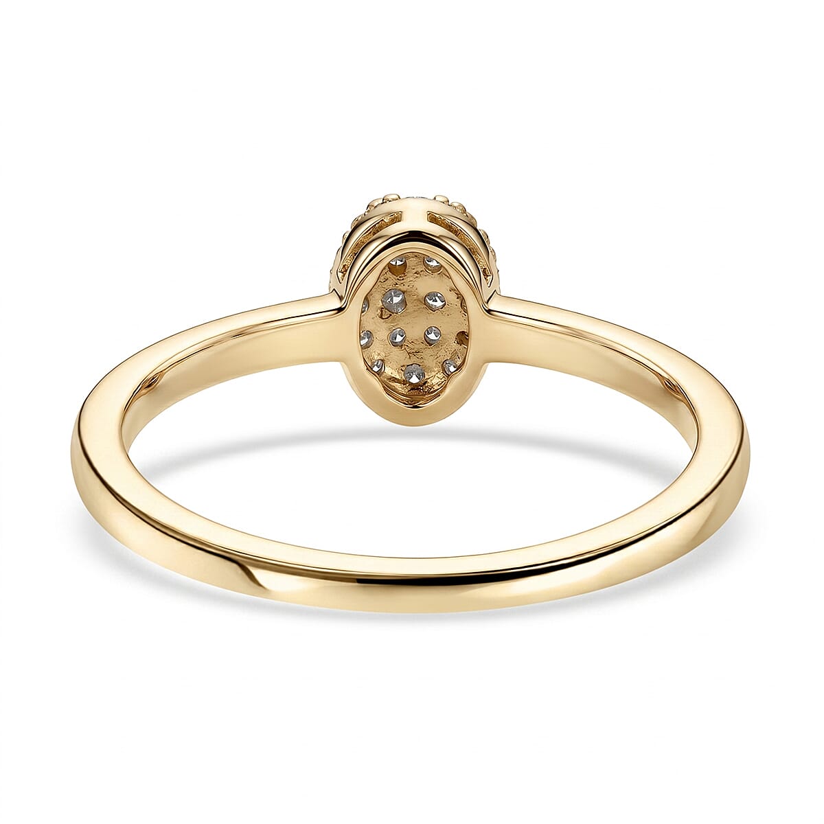 Luxuriant Lab Grown Diamond G-H SI 0.15 ctw Ring in 18K Vermeil Yellow Gold Over Sterling Silver (Size 5.0)