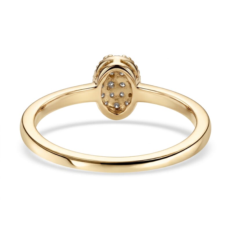 Luxuriant Lab Grown Diamond G-H SI 0.15 ctw Ring in 18K Vermeil Yellow Gold Over Sterling Silver (Size 5.0)