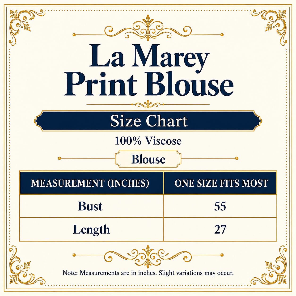 La Marey Red Print Blouse - One Size Fits Most