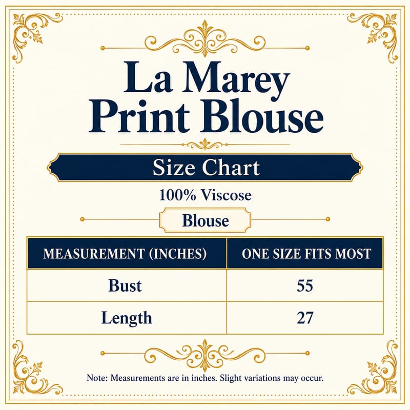 La Marey Red Print Blouse - One Size Fits Most