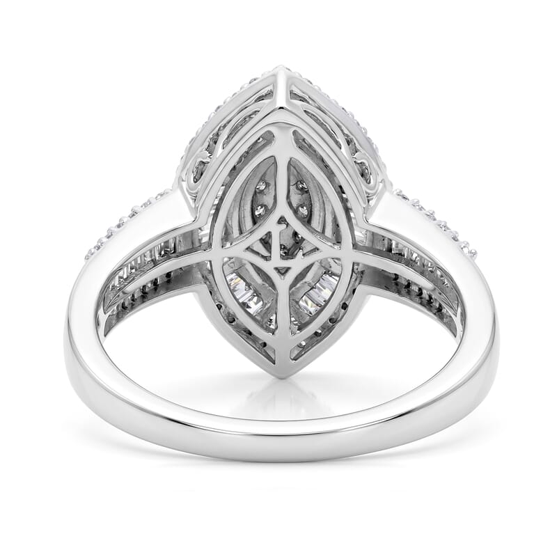 Luxuriant Lab Grown Diamond G-H SI 1.00 ctw Ring in Rhodium Over Sterling Silver (Size 6.0)