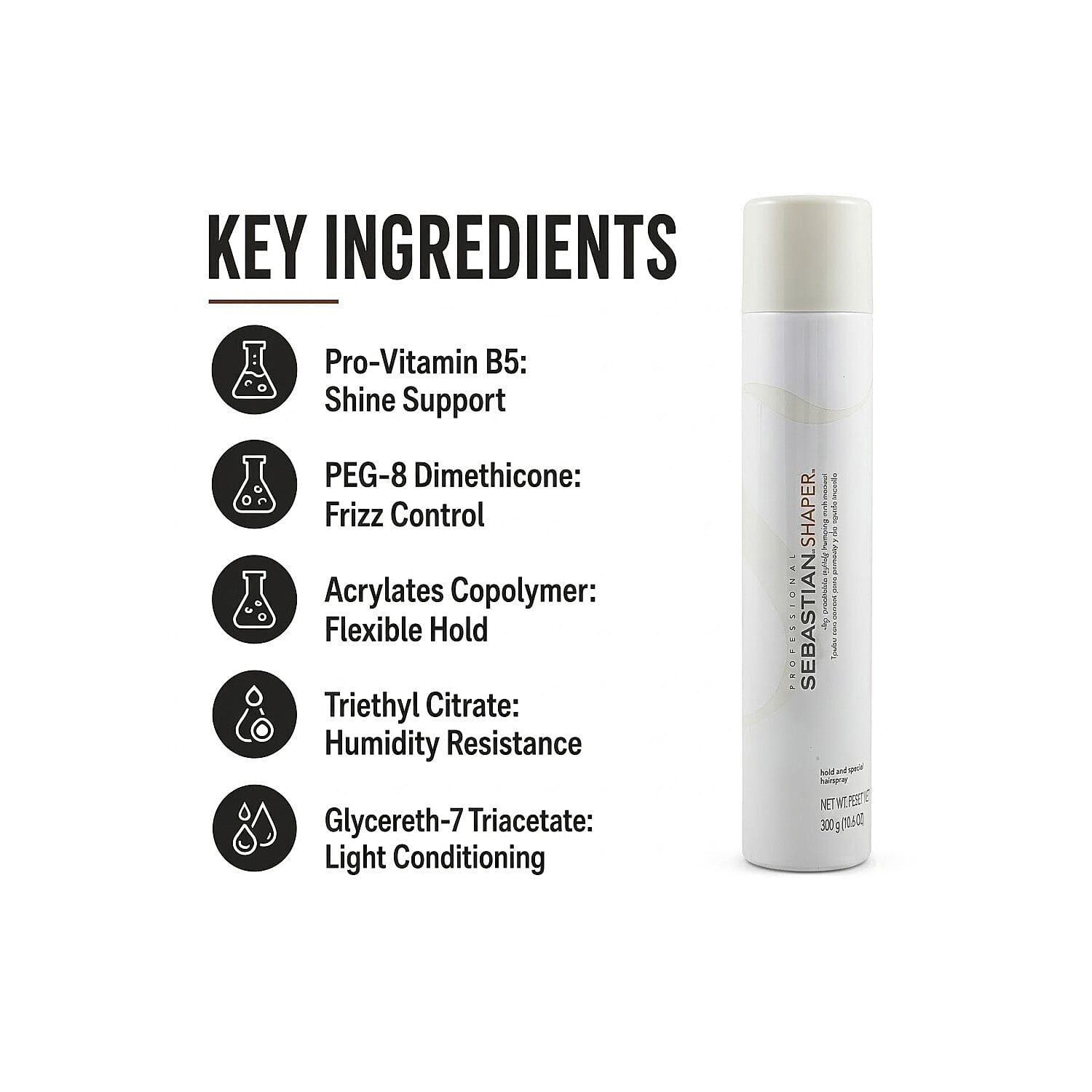 Sebastian Shaper Professional Hold Hairspray (10.6oz) For All Hair Types