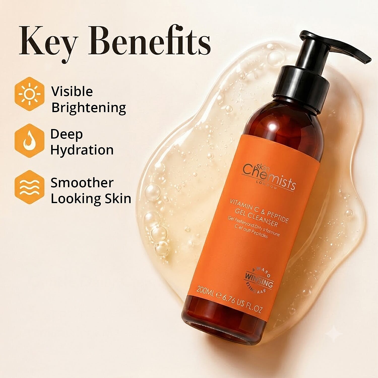 Skin Chemists Vitamin C and Peptide Gel Cleanser