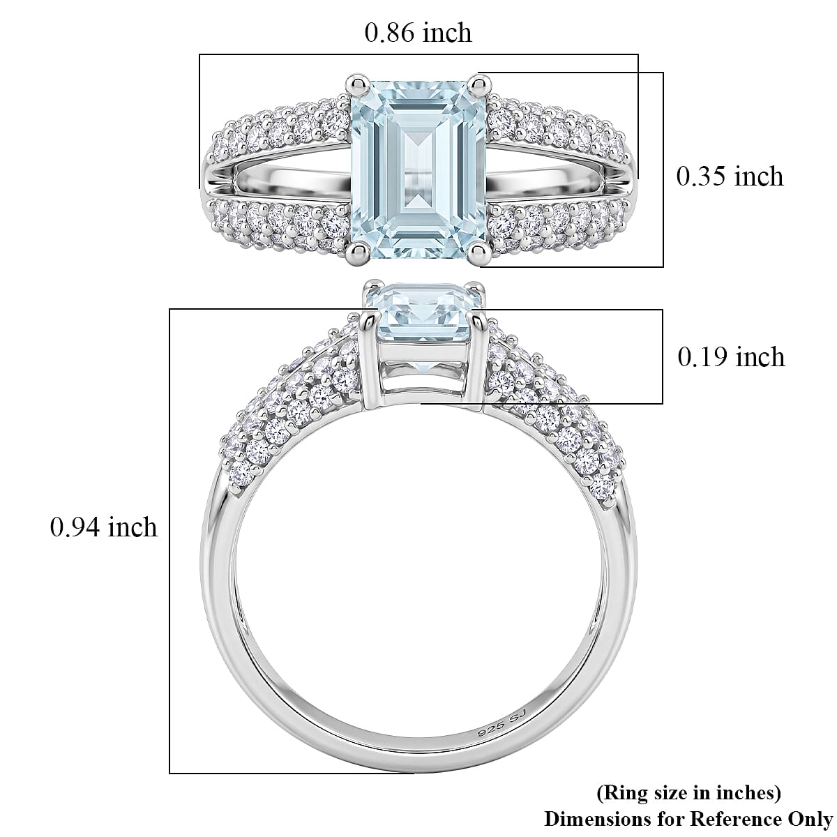 White Topaz 1.50 ctw Ring in Sterling Silver (Size 7.0)