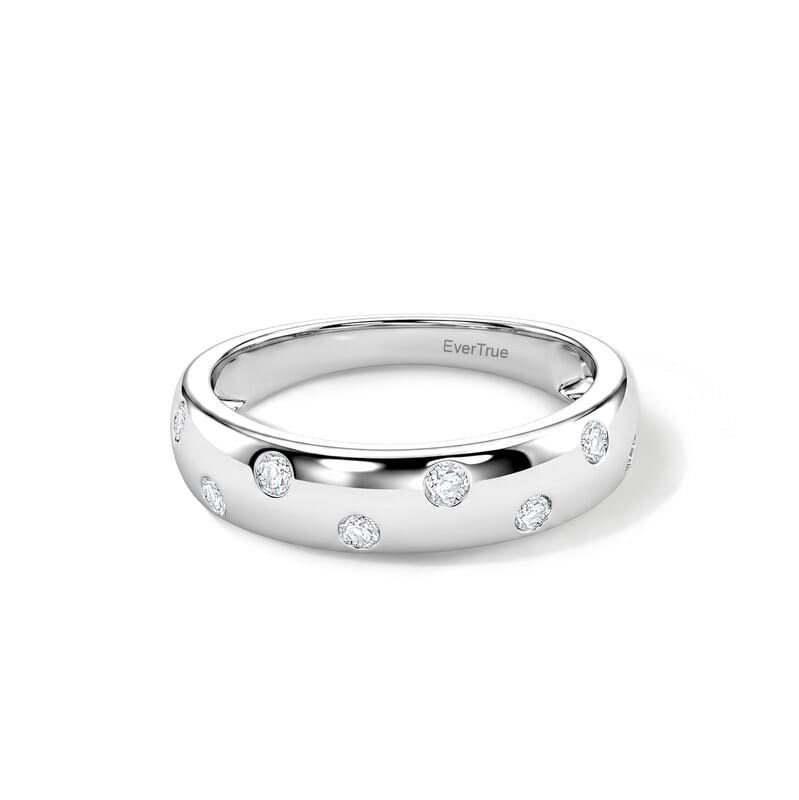 EverTrue Moissanite 0.20 ctw Band Ring in Platinum Bond (Size 8.0)