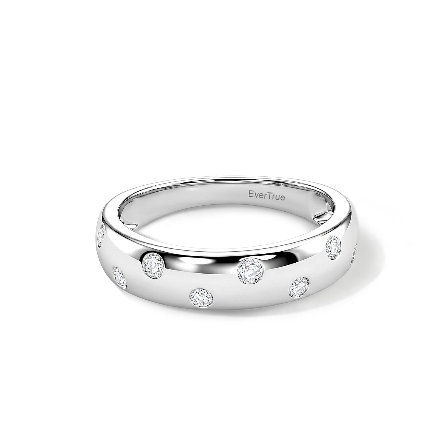 EverTrue Moissanite 0.20 ctw Band Ring in Platinum Bond (Size 9.0)