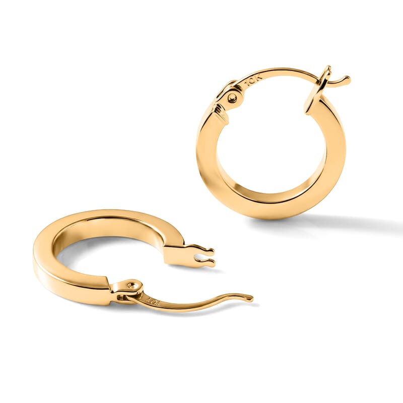 Hoop Earrings in 10K Yellow Gold 1.10 Grams