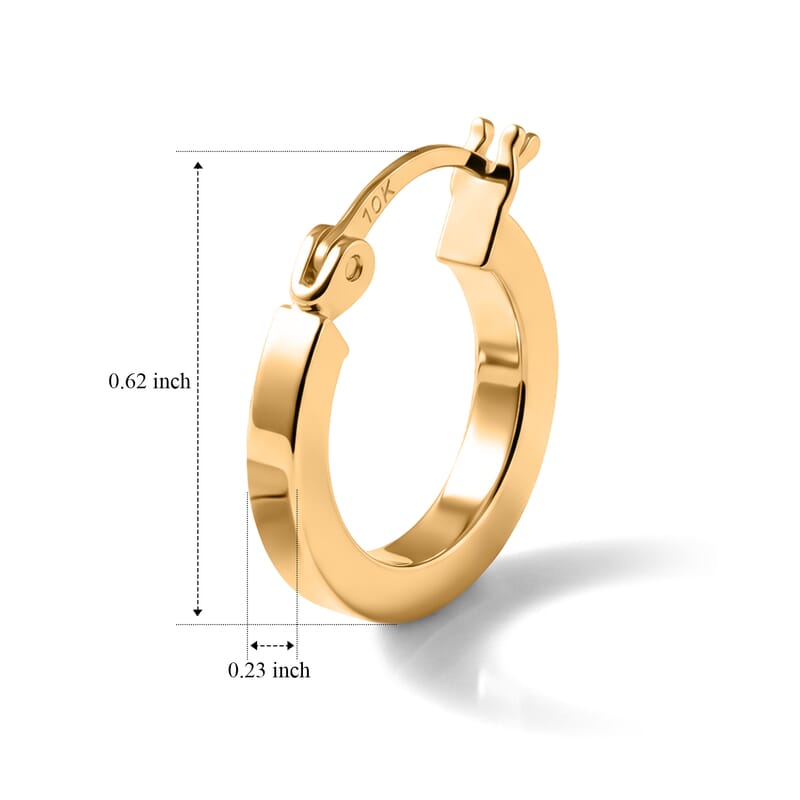 Hoop Earrings in 10K Yellow Gold 1.10 Grams