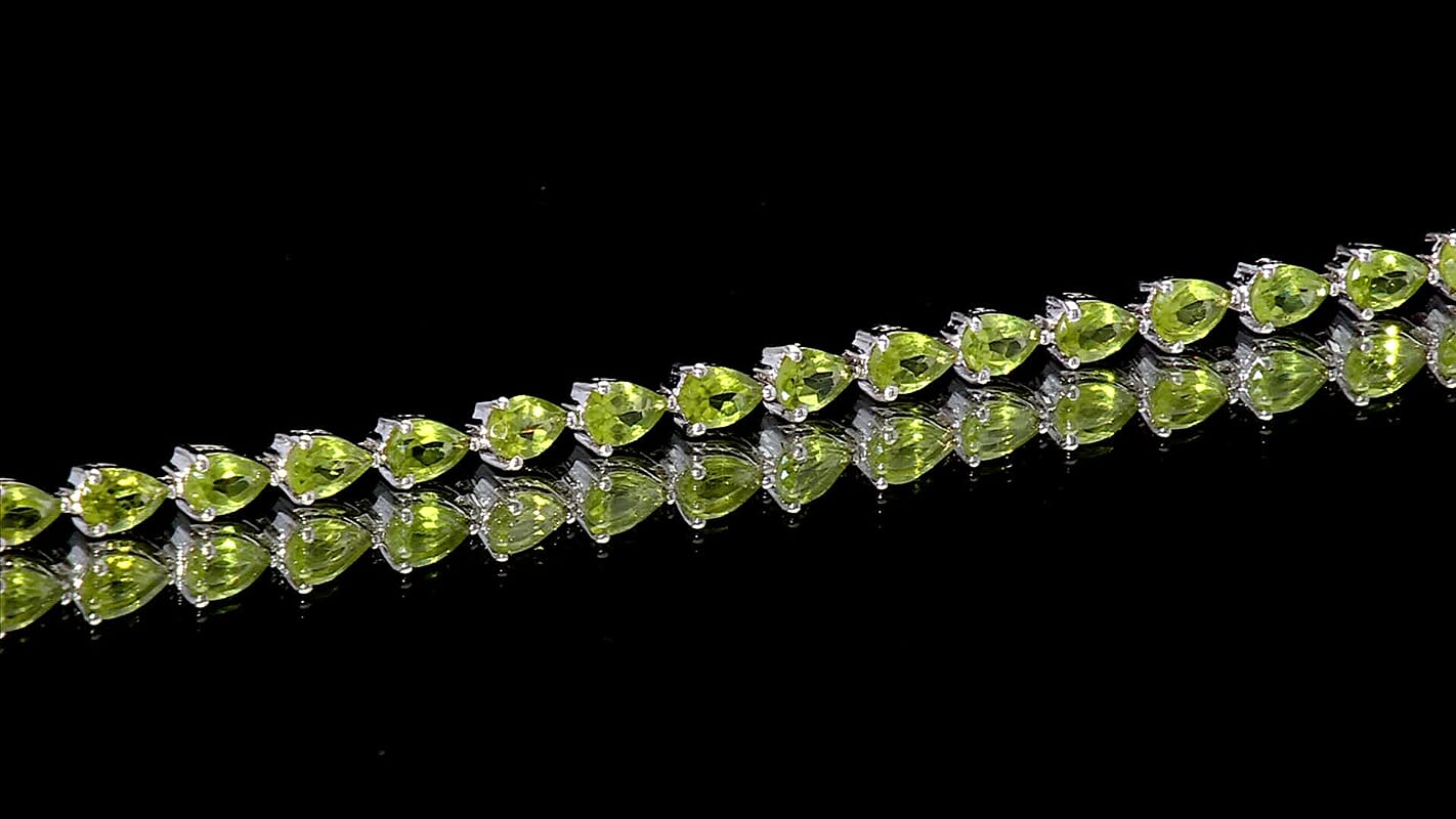 EverTrue Hebei Peridot, Chrome Diopside Sunlit Blossom Bracelet in 18K YG Plated (6.50 In) 4.60 ctw