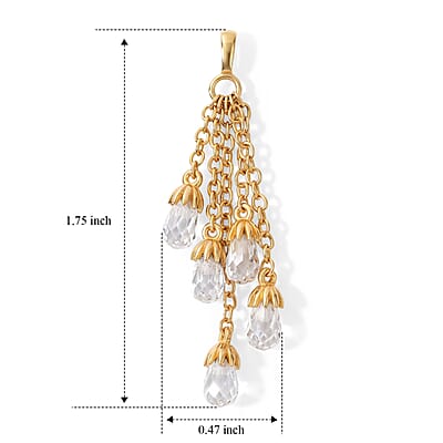 EverTrue Simulated Diamond Earrings in 18K YG Plated