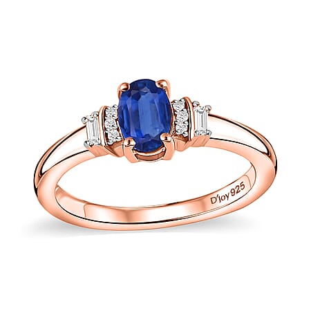 Kanchanaburi Blue Sapphire/Rose Gold Over Sterling Silver / 10 - Product card gallery slide 1 (10277478760761)