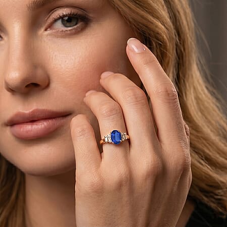 Kanchanaburi Blue Sapphire/Rose Gold Over Sterling Silver / 10 - Product card gallery slide 3 (10277478760761)