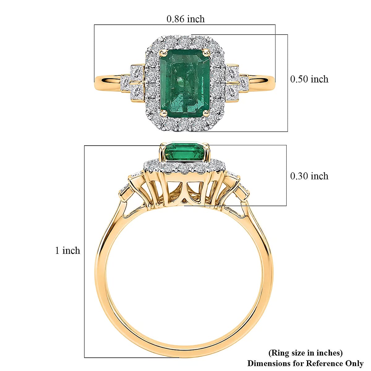 Certified & Appraised Luxoro AAA Kagem Zambian Emerald and Diamond I2 2.00 ctw Ring in 10K Yellow Gold (Size 6.0) (Ships in 10-15 Days) image number 6