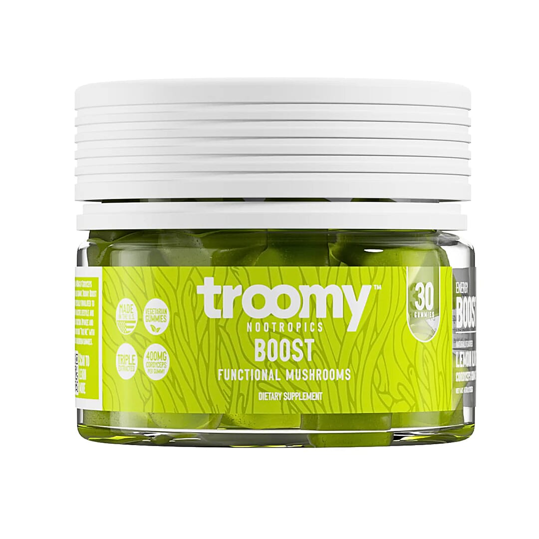 Troomy Nootropics Boost Cordyceps Supplement (60 Lemon Lime Gummies) Made in US