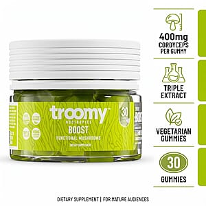 Troomy Nootropics Boost Cordyceps Supplement (60 Lemon Lime Gummies) Made in US