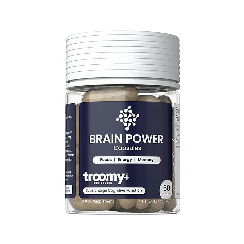 Troomy Brain Power Cognitive Function Supplement (60 Capsules) Made in US