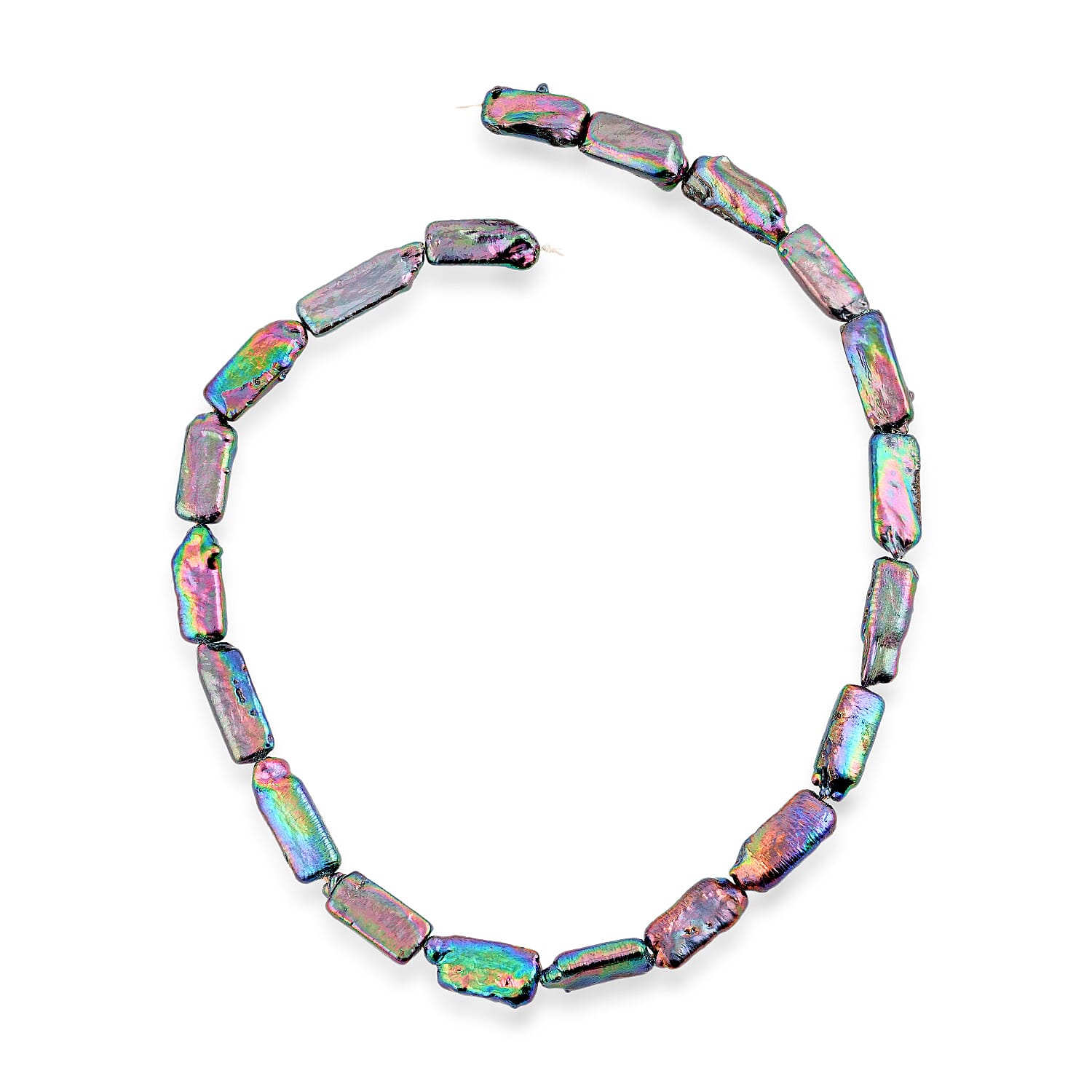 Peacock Pearl Beaded Necklace 16 Inches