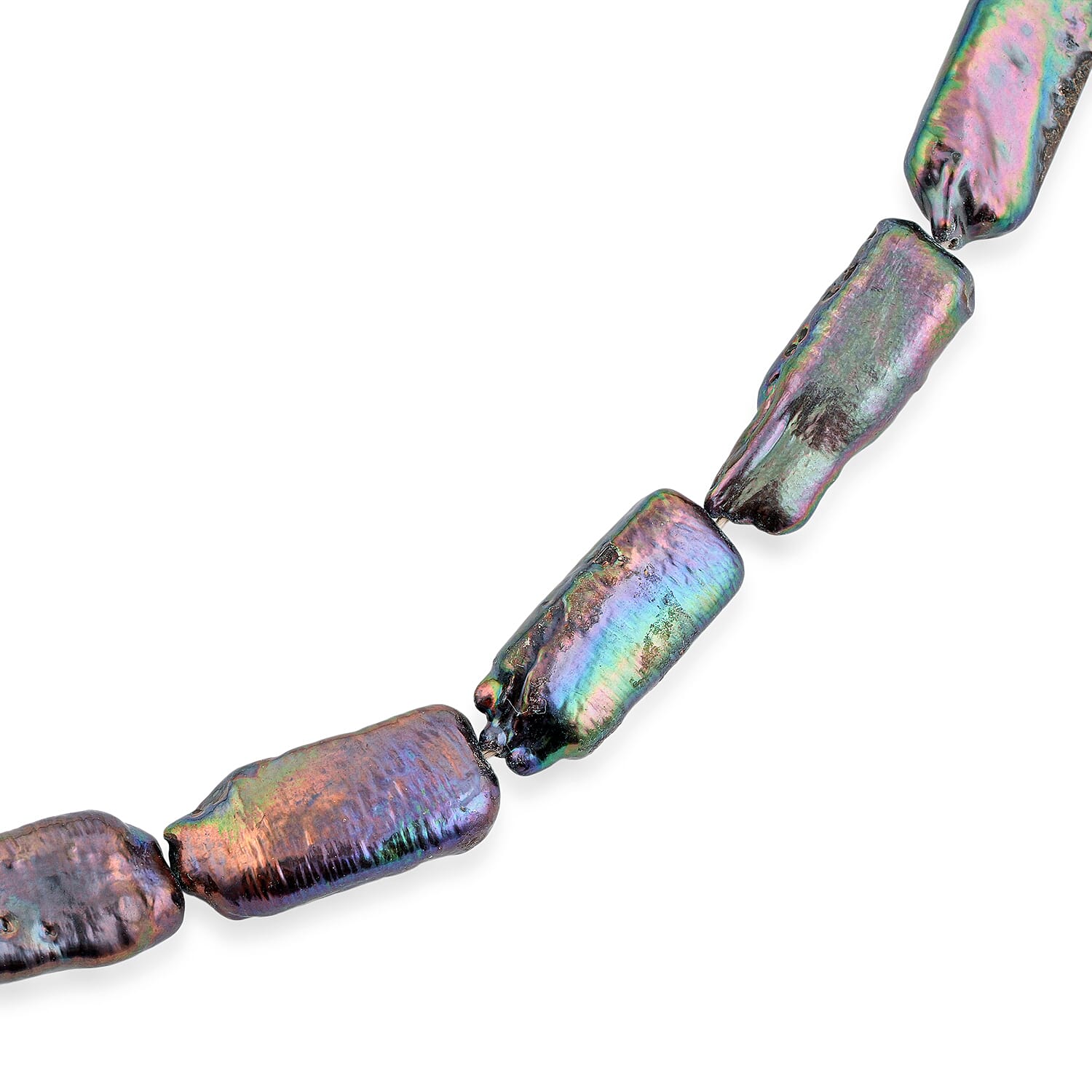 Peacock Pearl Beaded Necklace 16 Inches