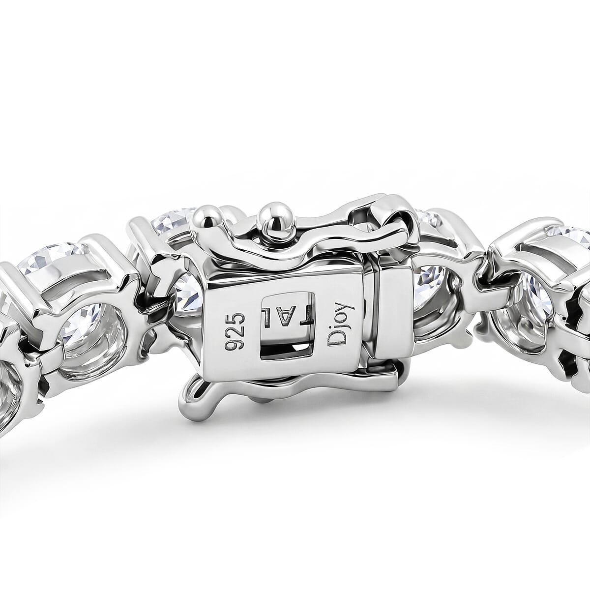 D'Joy Moissanite 16.10 ctw Timeless Brilliance Bracelet in Rhodium Over Sterling Silver (6.50 In) image number 3