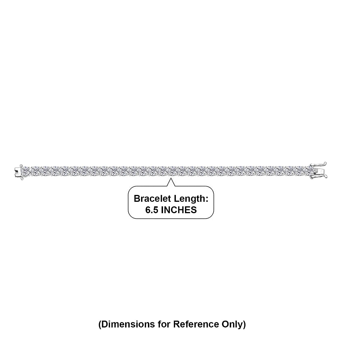 D'Joy Moissanite 16.10 ctw Timeless Brilliance Bracelet in Rhodium Over Sterling Silver (6.50 In) image number 4