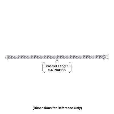 D'Joy Moissanite 16.10 ctw Timeless Brilliance Bracelet in Rhodium Over Sterling Silver (6.50 In)