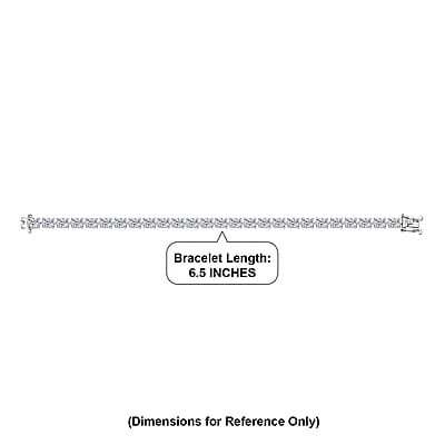 D'Joy Moissanite 13.35 ctw Timeless Brilliance Bracelet in Rhodium Over Sterling Silver (6.50 In)