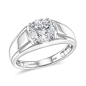 IGI Certified Luxuriant Lab Grown Diamond E-F VS 2.00 ctw Men's Ring in 10K White Gold (Size 10.0) 5.10 Grams