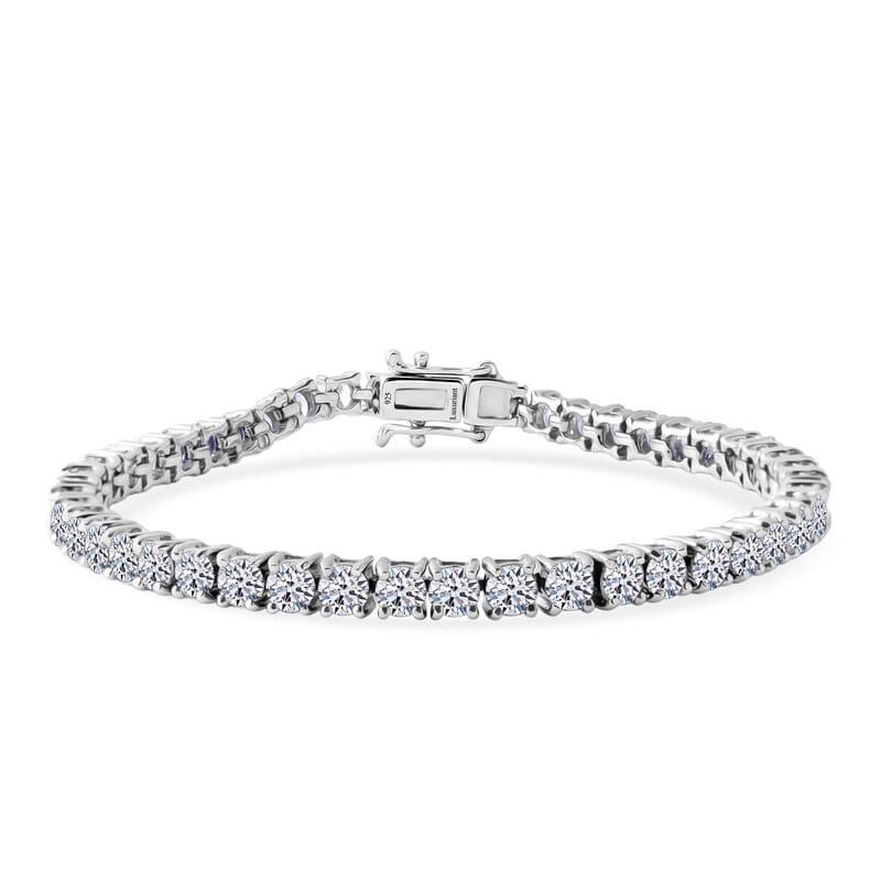 Luxuriant Lab Grown Diamond G-H SI 10.00 ctw Tennis Bracelet in Rhodium Over Sterling Silver (7.25 In)