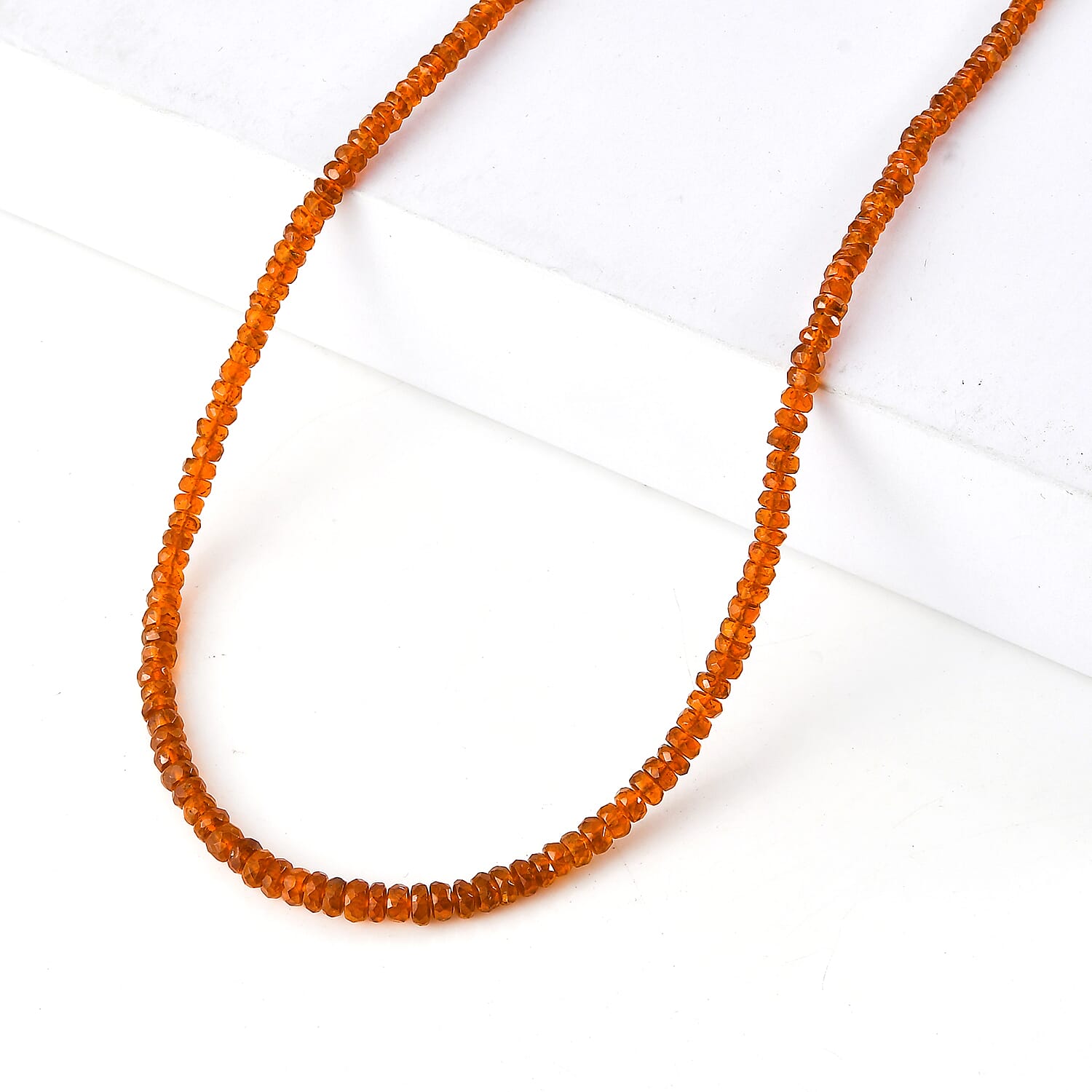 D'Joy Premium Orange Kyanite 85.00 ctw Beaded Necklace in 18K Vermeil Yellow Gold Over Sterling Silver 18-20 Inches