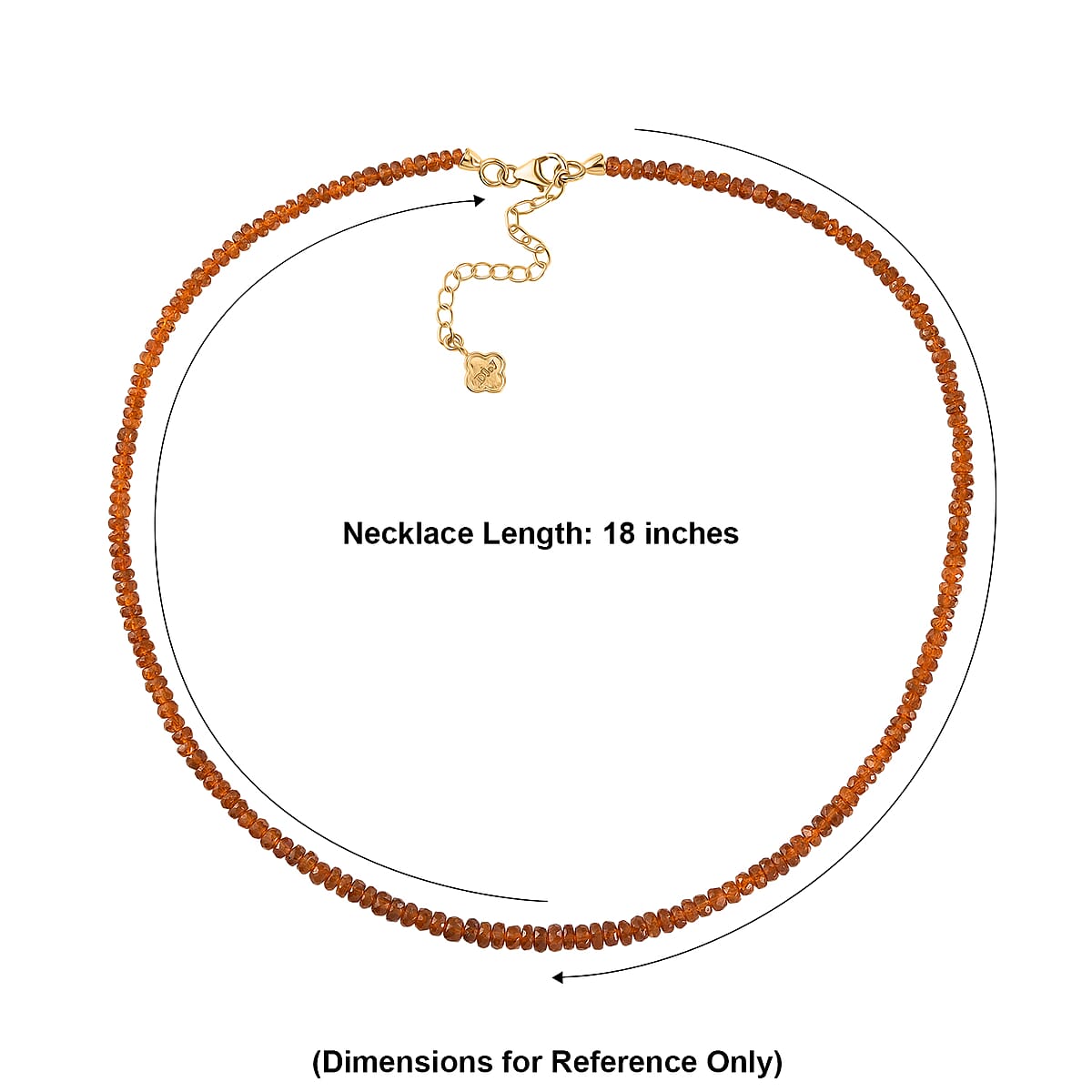 D'Joy Premium Orange Kyanite 85.00 ctw Beaded Necklace in 18K Vermeil Yellow Gold Over Sterling Silver 18-20 Inches image number 5