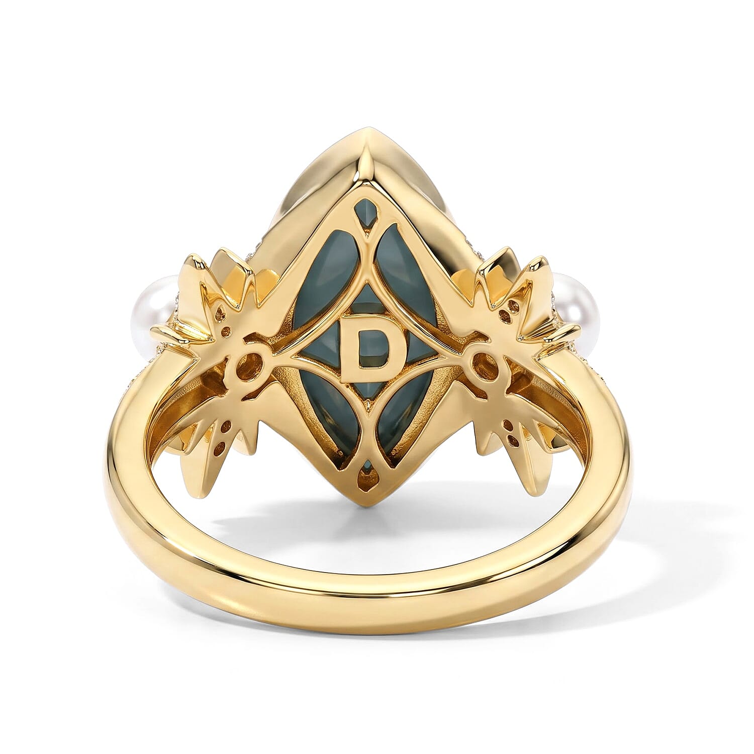 D'Joy AAA Larimar, Multi Gemstone Ring in 18K Vermeil YG Over Sterling Silver (Size 6.0) 3.60 ctw