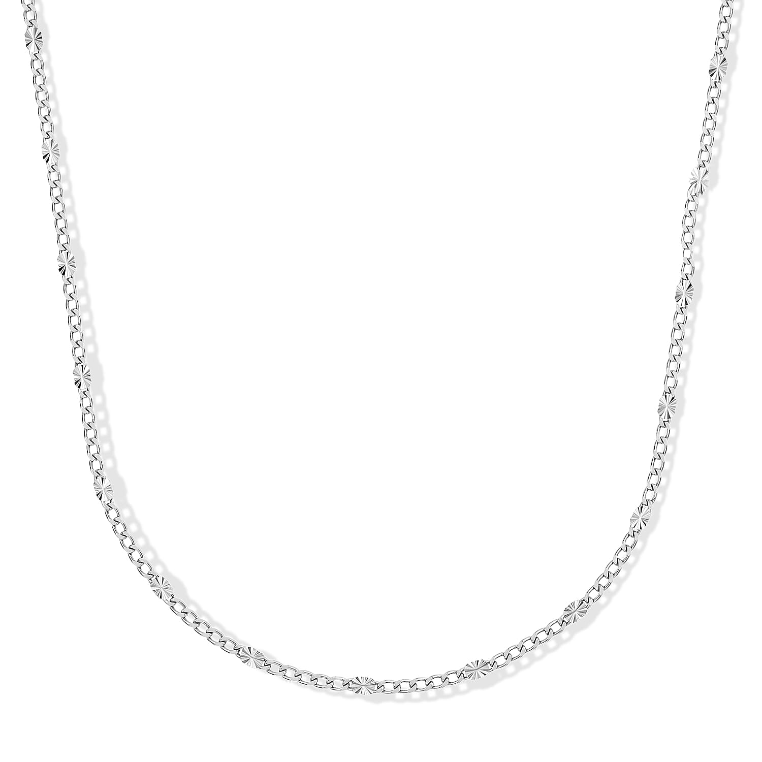 Italian 2mm Grumet Star Necklace in Sterling Silver 2.45 Grams 20 Inches