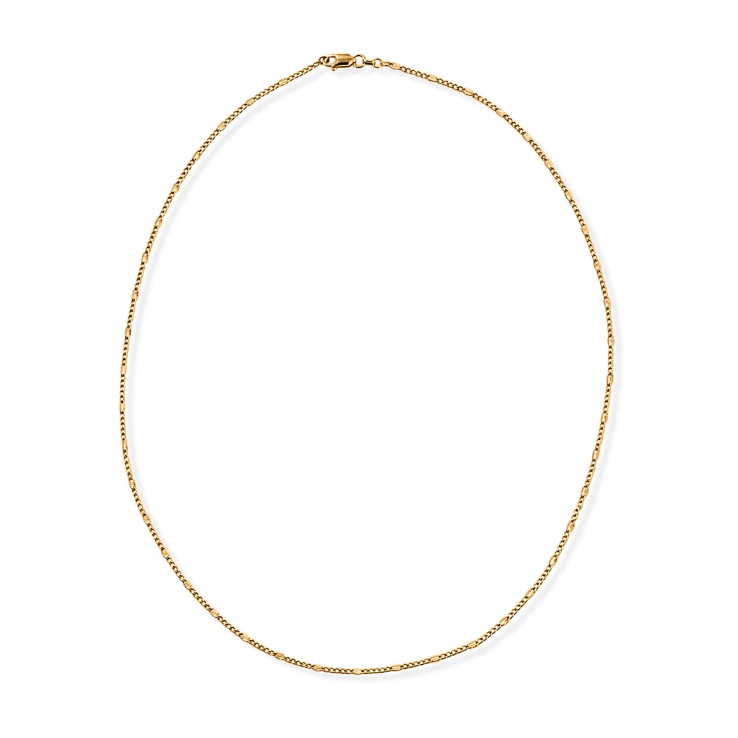 Italian 2mm Grumet Star Necklace in 14K YG Over Sterling Silver 2.45 Grams 20 Inches