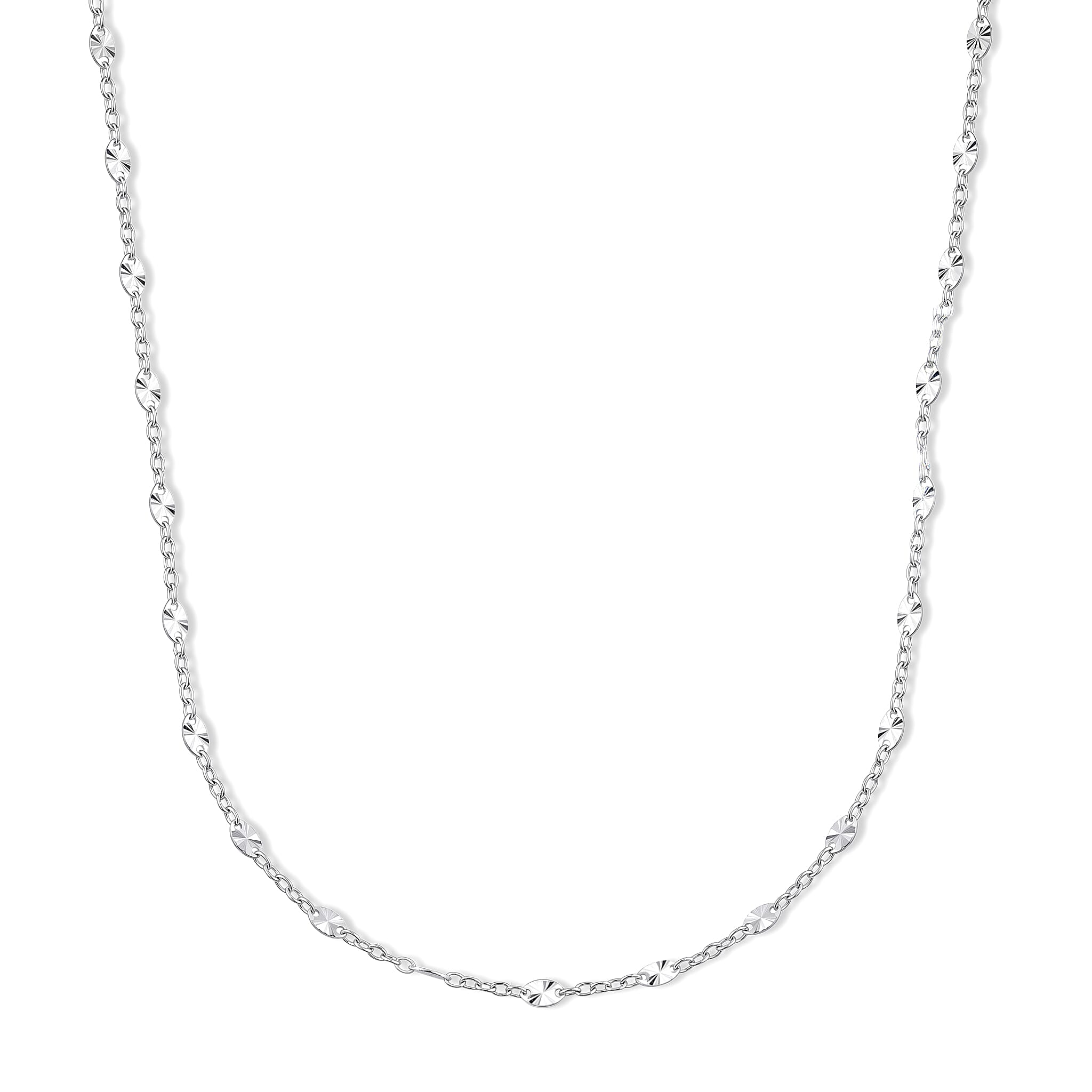 1.4mm Confetti Star Necklace in Sterling Silver 3.05 Grams 20 Inches