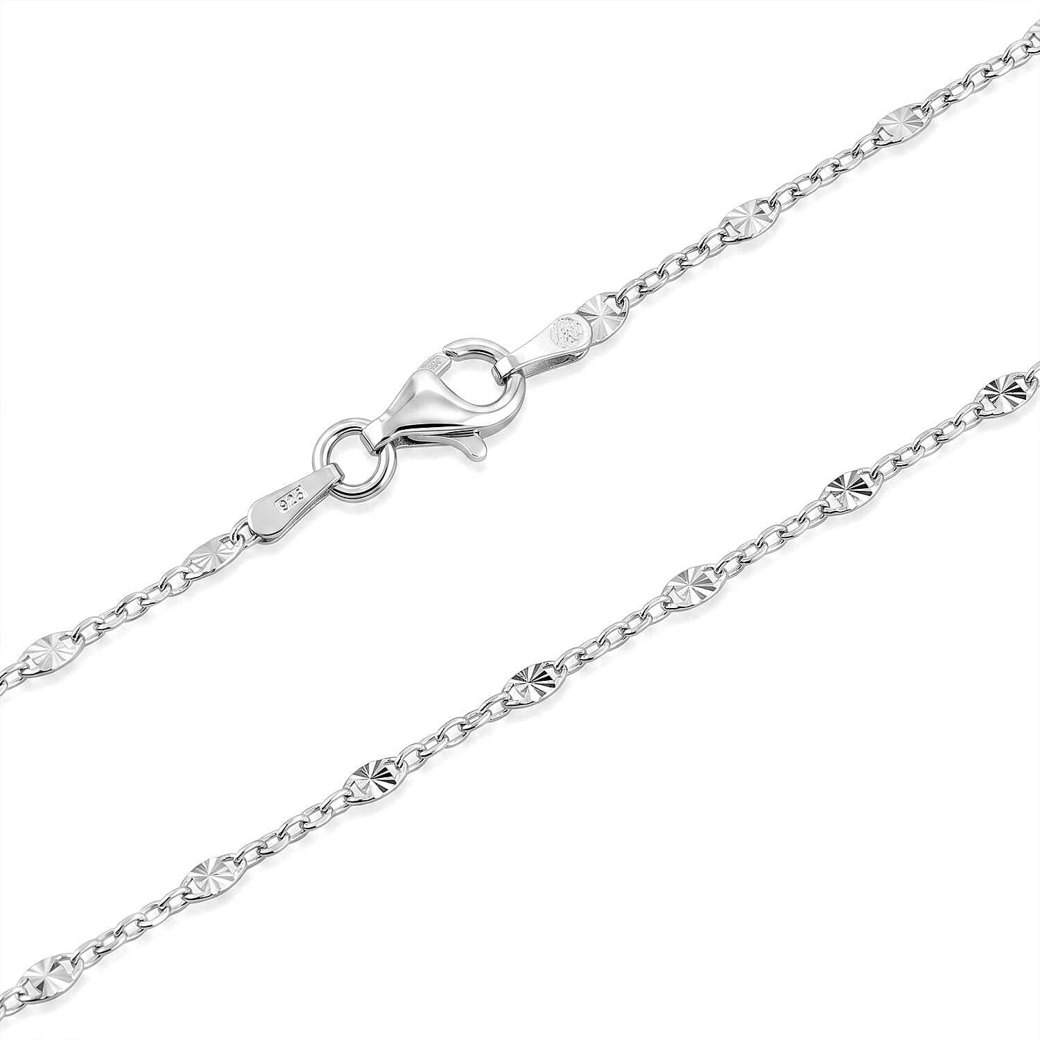 1.4mm Confetti Star Necklace in Sterling Silver 3.05 Grams 20 Inches