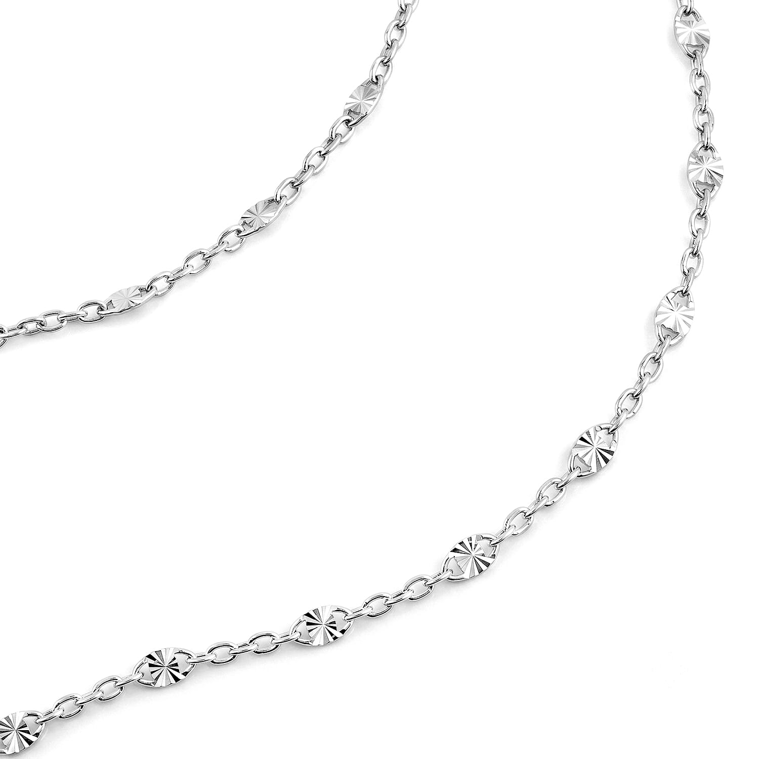 1.4mm Confetti Star Necklace in Sterling Silver 3.05 Grams 20 Inches
