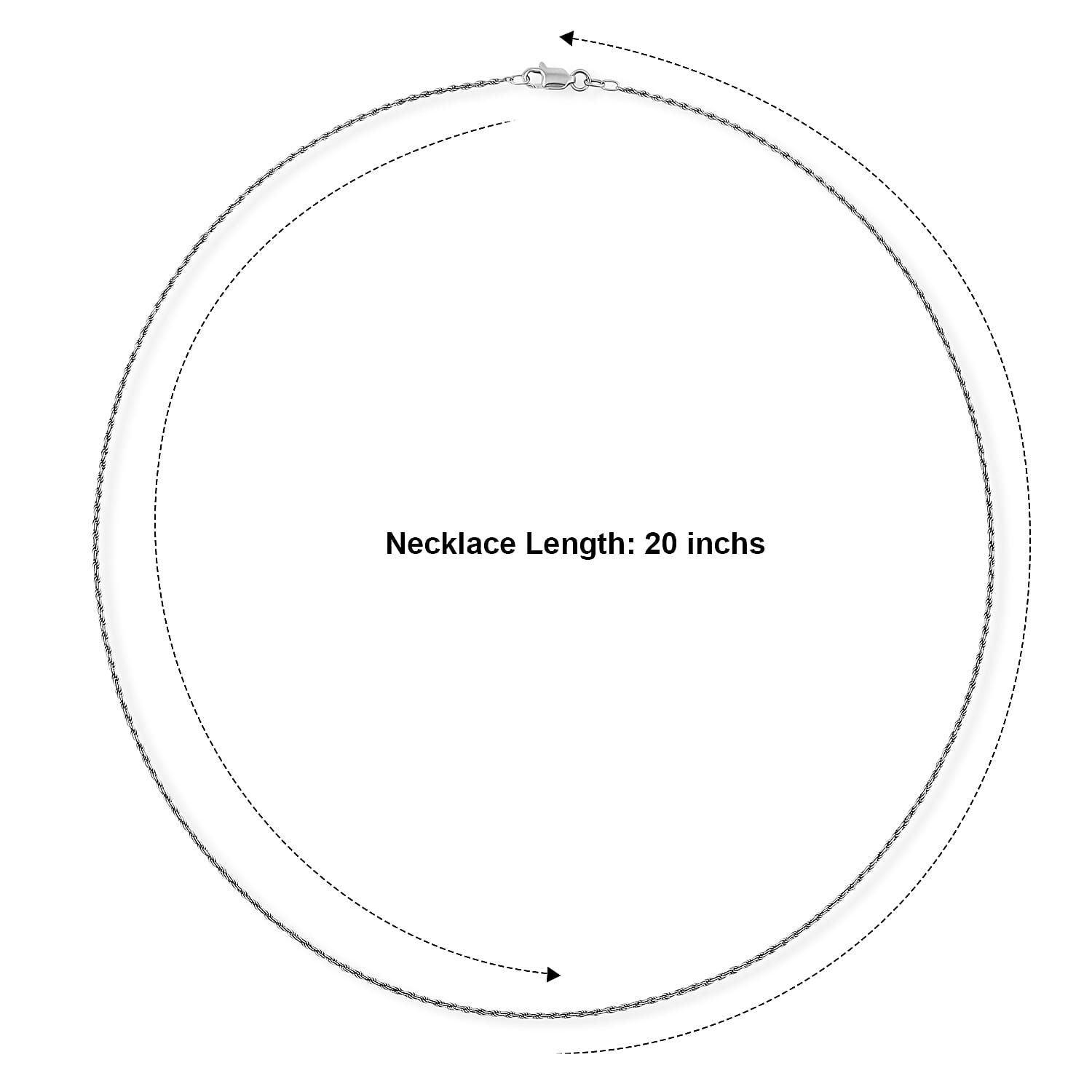 Italian 1.4mm Rope Chain Necklace in Black Rhodium Over Sterling Silver 3.75 Grams 20 Inches