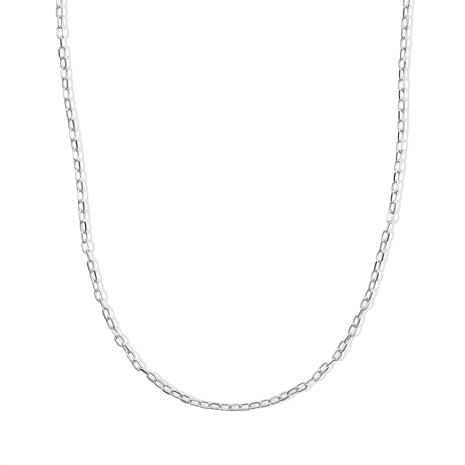 Italian 2.5mm Marina Chain Necklace in Sterling Silver 3.10 Grams 20 Inches
