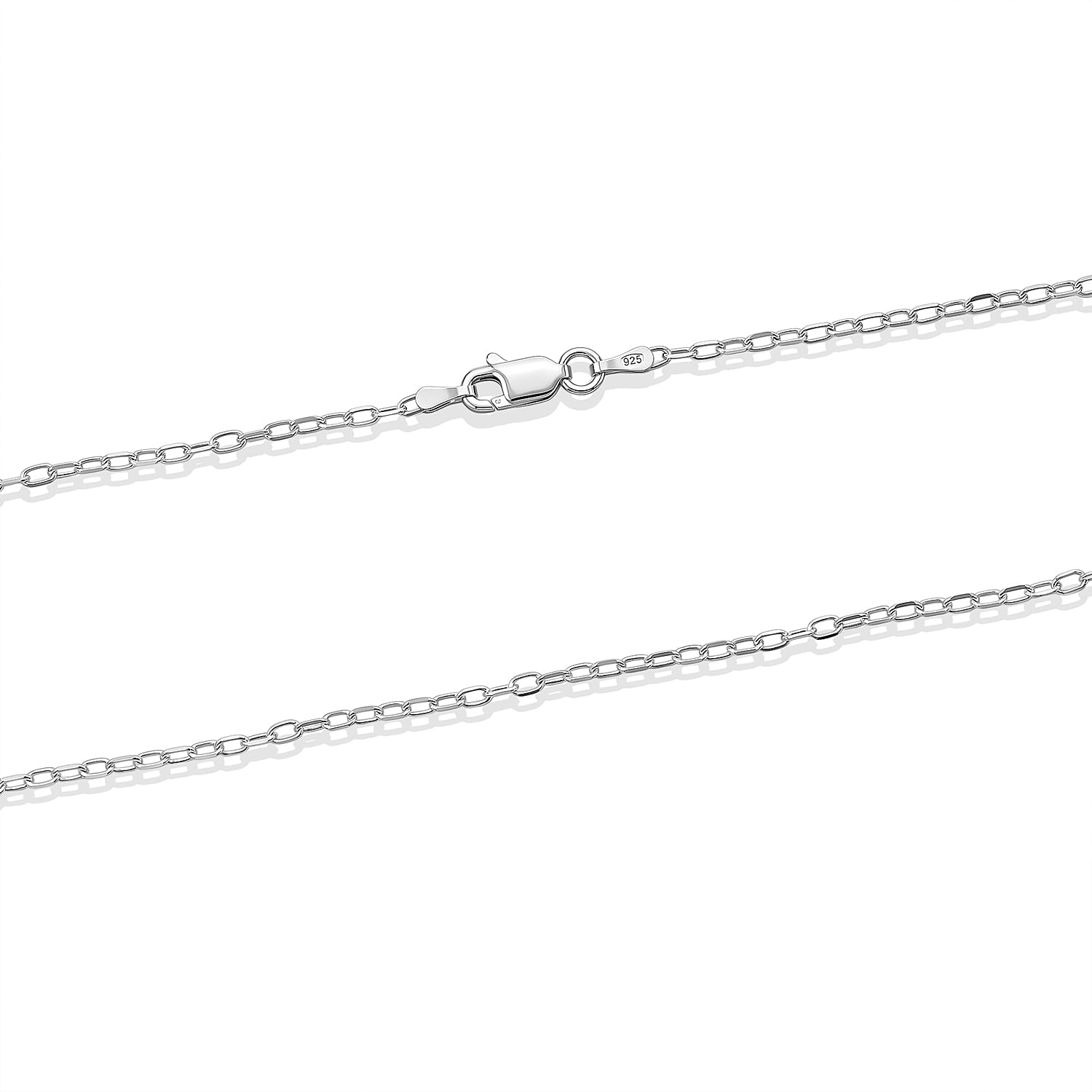 Italian 2.5mm Marina Chain Necklace in Sterling Silver 3.10 Grams 20 Inches