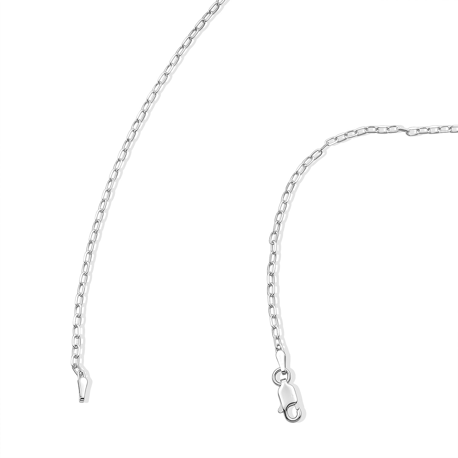 Italian 2.5mm Marina Chain Necklace in Sterling Silver 3.10 Grams 20 Inches