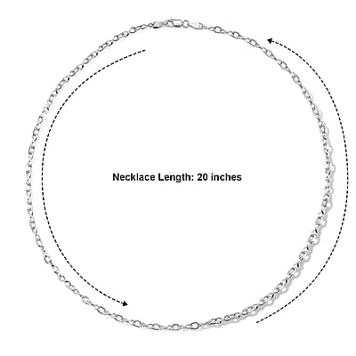 Italian 4.5mm Infinity Chain Necklace in Sterling Silver 9.75 Grams 20 Inches